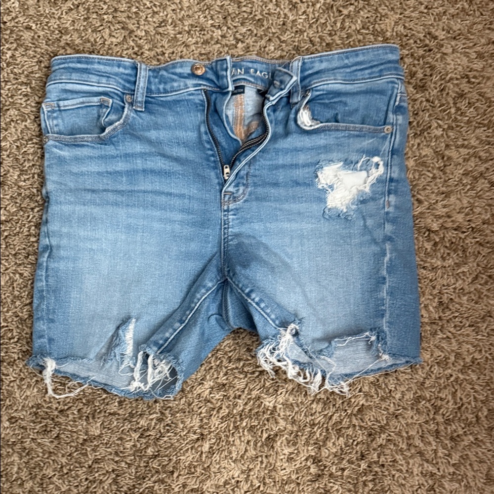 American Eagle Outfitters Light Wash Denim Cutoff Shorts